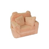 Kinderfauteuil - slaapbankje - pluche - 51x40x41cm - crème