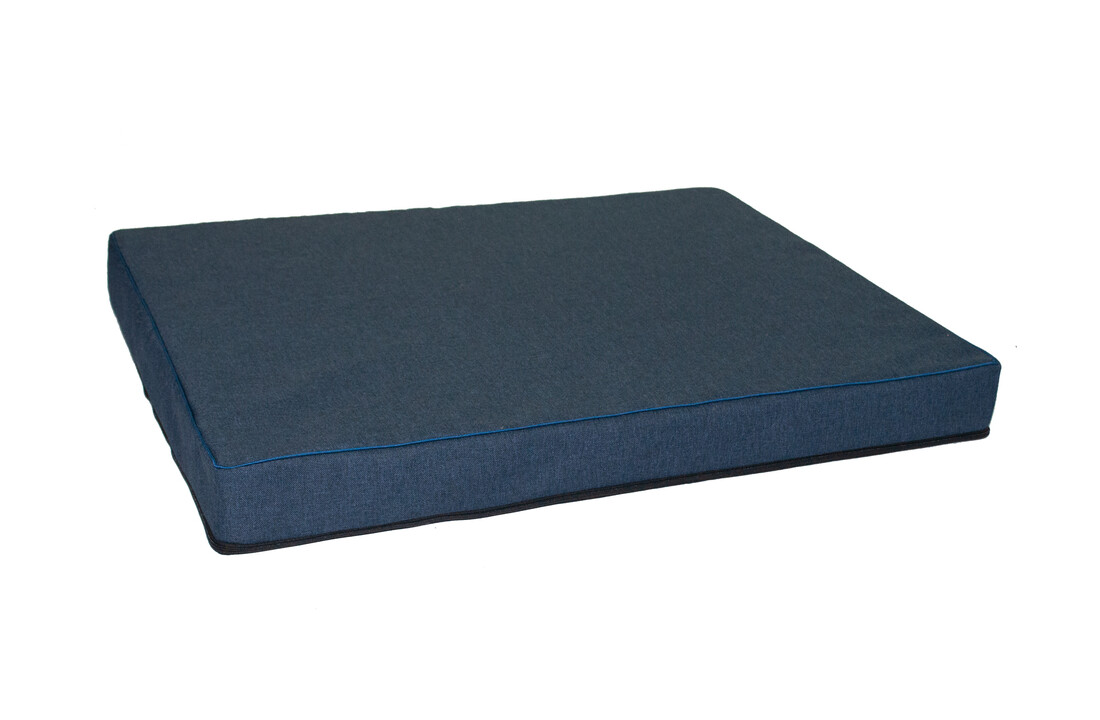 Hondenkussen groot - XL - 70x100x8cm - wasbaar - marineblauw