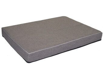 Hondenkussen - maat L - 60x80x8cm - wasbaar - lichtgrijs