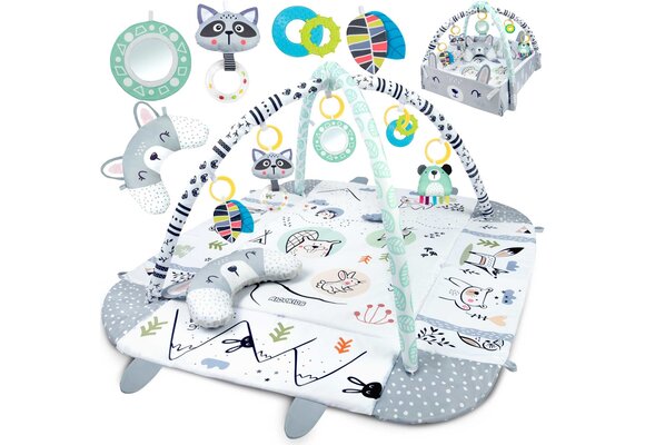 Educatieve speelmat - 110 x 100 cm - konijnen thema