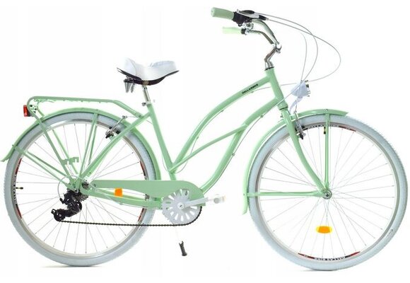 Meisjesfiets - cruiser - 26" - 7 versnellingen - mint wit
