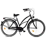 Damesfiets - beach cruiser - 28" - 3 versnellingen - zwart