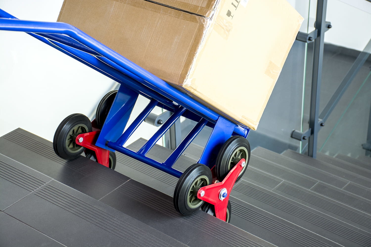 Trappensteekwagen - transportwagen - tot 200 kg - blauw