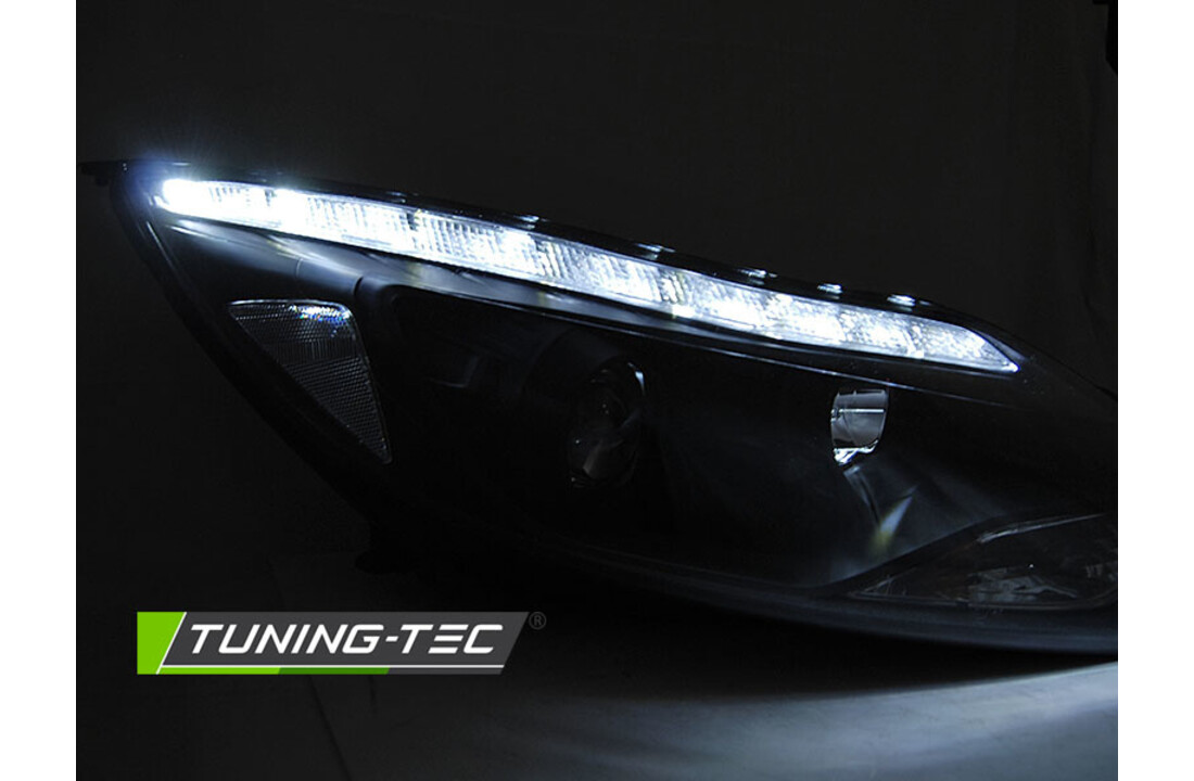 Koplampen geschikt voor FORD FOCUS MK3 11- 10.14 - LED - zwart