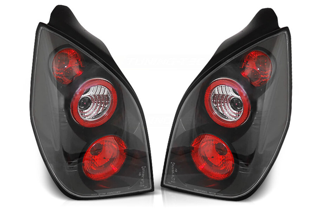 Achterlichten geschikt voor CITROEN C2 11 03-10 - zwart
