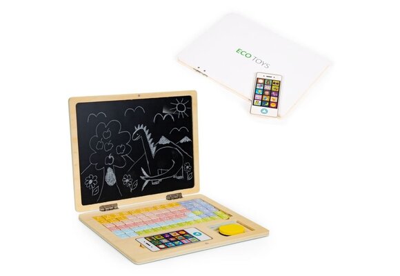 Educatief magneetbord - 30x22cm - houten stalconstructie - veilig