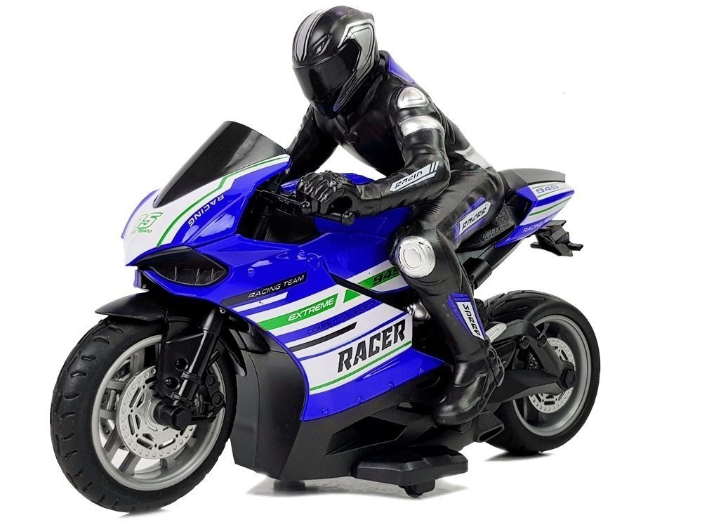 RC-motorfiets - 2,4 GHz - 35 m bereik - blauw