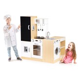 Kinderkeuken - speelkeuken - hout - 127x29,5x106 cm - wit