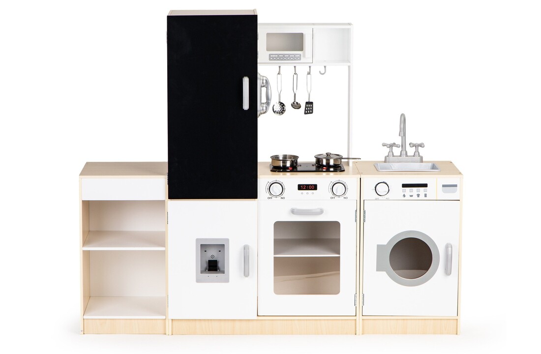 Kinderkeuken - speelgoed keuken - hout - 127x29,5x106 cm - wit