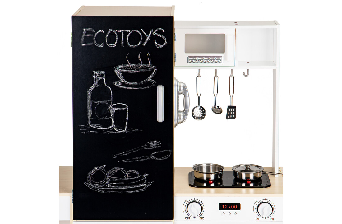 Kinderkeuken - speelgoed keuken - hout - 127x29,5x106 cm - wit