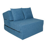 Opvouwbaar matras HONEY - logeermatras - 70x200x15cm - blauw