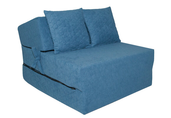 Opvouwbaar matras HONEY - logeermatras - 70x200x15cm - blauw