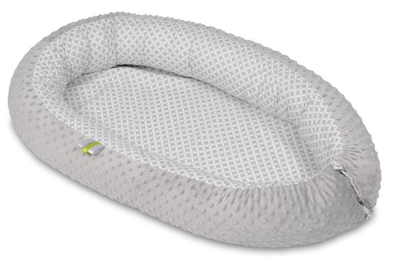 Babynestje - babynest - 82x54cm - diamant patroon - grijs