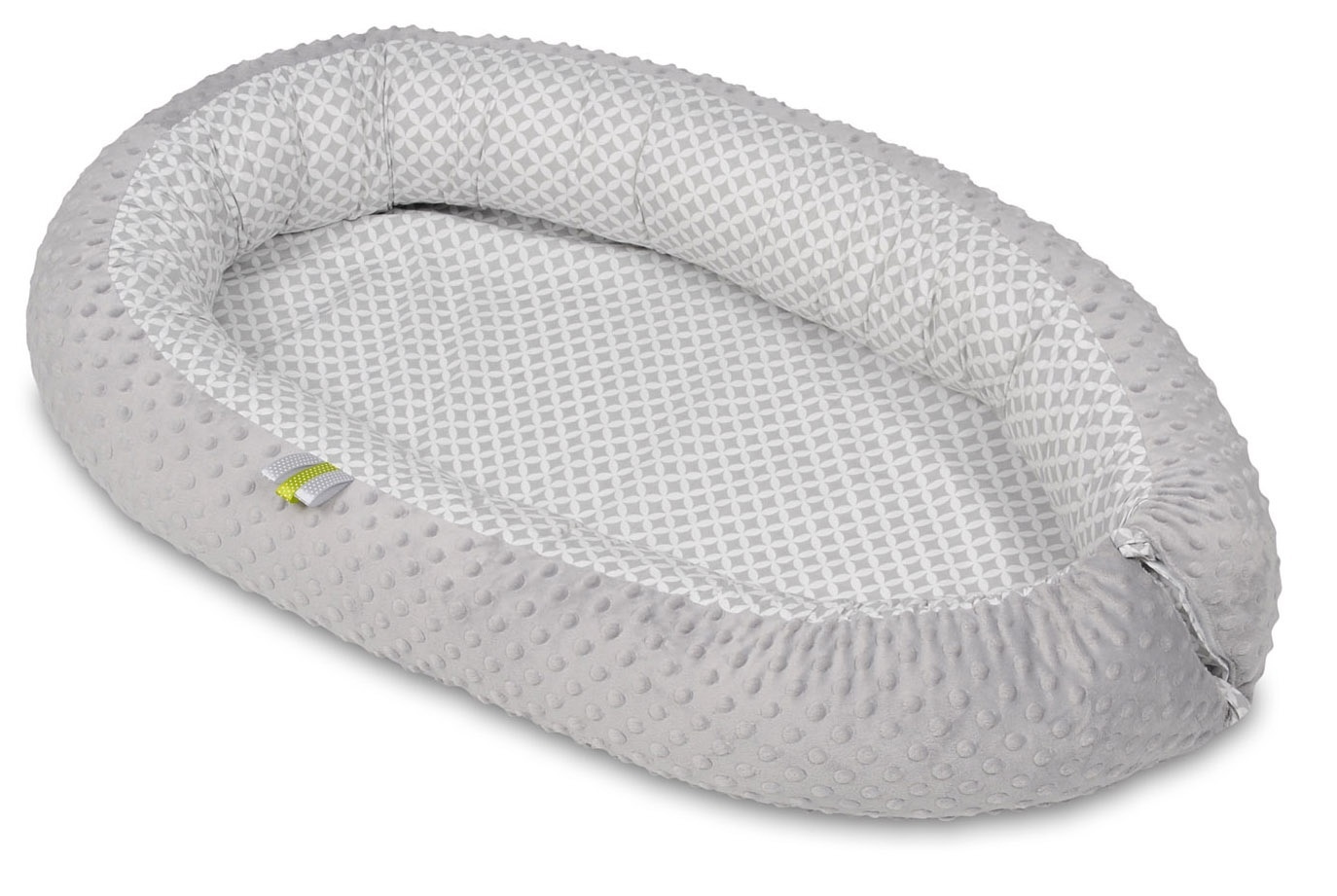 Babynestje - babynest - 82x54cm - diamant patroon - grijs