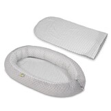 Babynestje - babynest - 82x54cm - diamant patroon - grijs