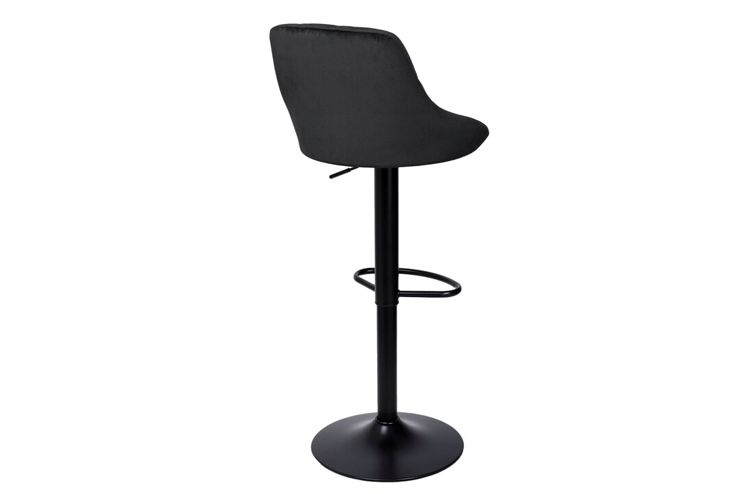 Barstoel - 54-75cm - Velvet - zwart