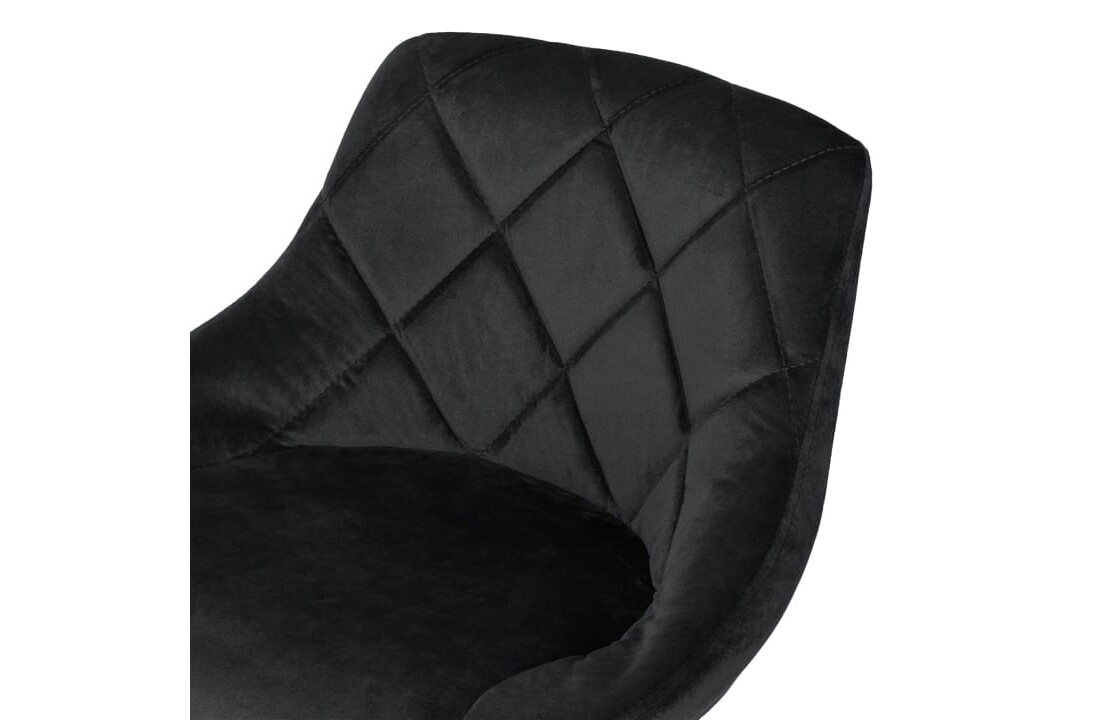 Barstoel - 54-75cm - Velvet - zwart