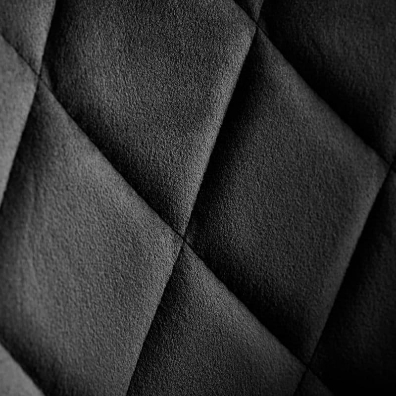 Barkruk met rugleuning - barstoel - 54-75cm - velvet - zwart