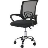 Bureaustoel ergonomisch  - verstelbaar - mesh - zwart