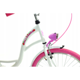 Meisjesfiets - 24 inch fiets - stadsfiets - wit roze