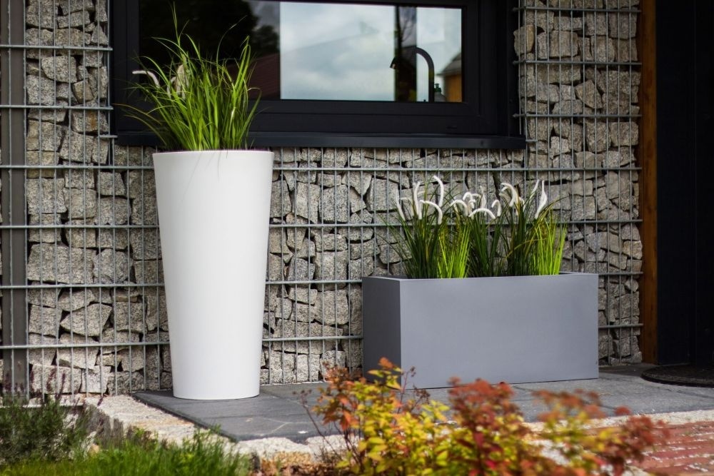 Bloempot - LED verlicht - 80x40 cm -wit