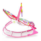 Wipstoel baby - met vibratie en geluid - 47x66x59 cm - roze