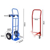 Steekwagen - transportwagen - opvouwbaar - tot 250 kg - rood