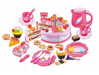 Speelgoed eten - taart set - 80 delig - roze