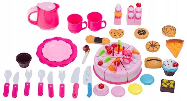 Speelgoed eten - taart set - 80 delig - roze