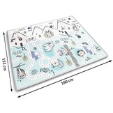 Speelmat baby -180x150x1,5 cm - dubbelzijdig - oprolbaar