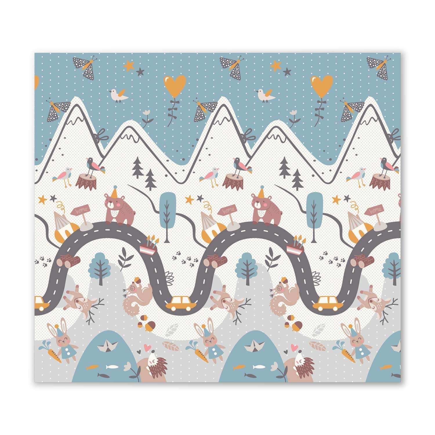 Speelmat baby - foam - opvouwbaar - 200x180x1cm - dubbelzijdig