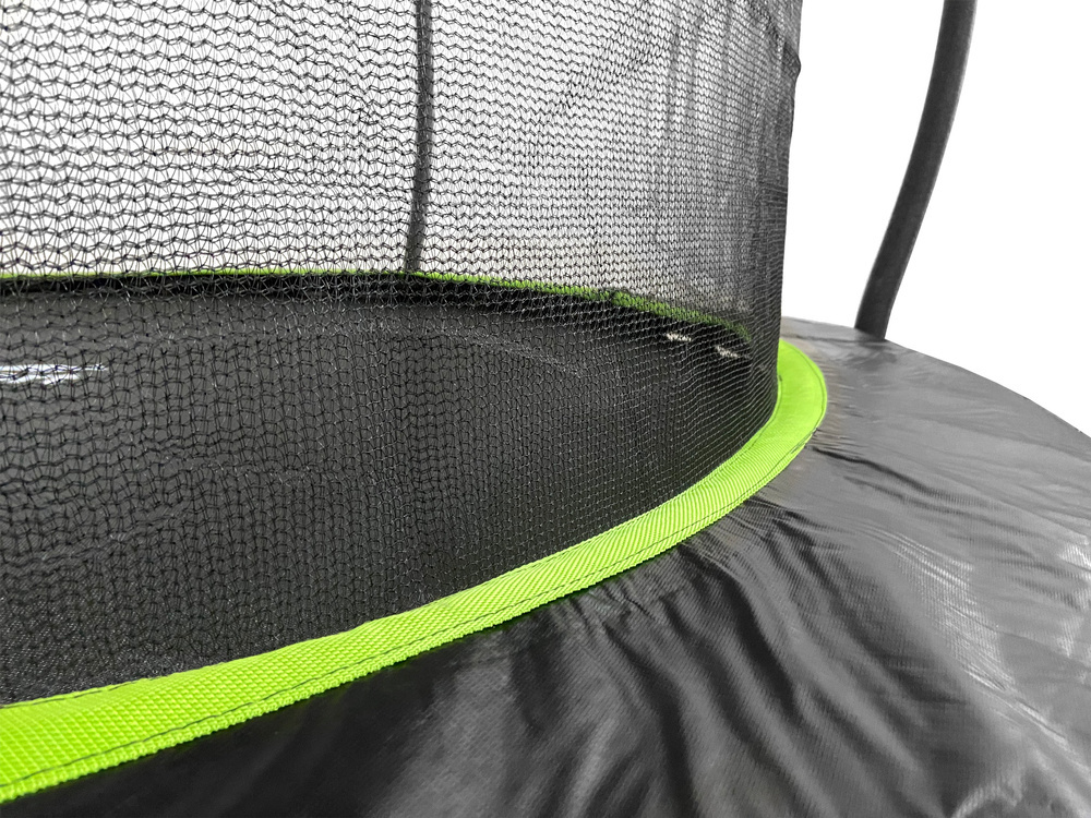 Trampoline - 244 cm - groen zwart - veiligheidsnet - tot 100kg
