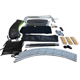 Trampoline - 244 cm - groen zwart - veiligheidsnet - tot 100kg