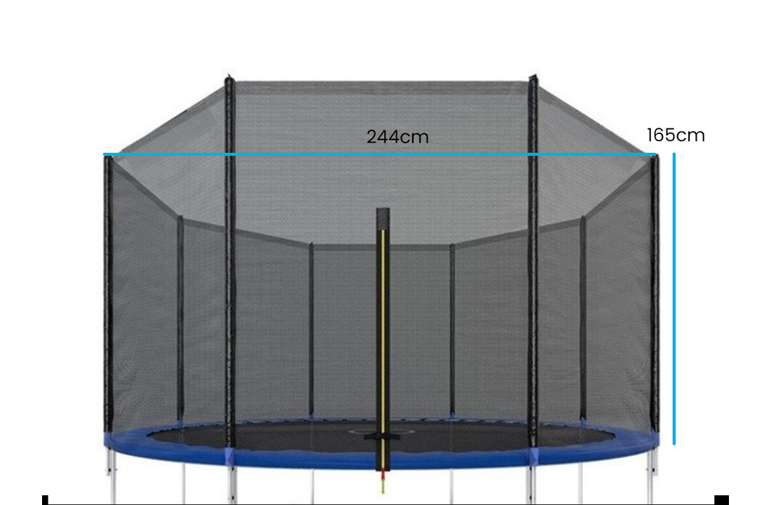 Trampoline net 244 cm buitenzijde - geschikt voor 6 palen