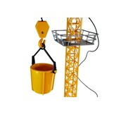 Hijskraan speelgoed - bestuurbaar - 182cm – schaal 1:18 - geel