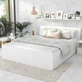 Twijfelaar 120x200 cm - wit - zonder matras - opklapbare bodem - schoonmaak vriendelijk