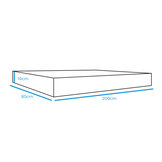 Logeermatras - camping matras - veld matras - opvouwbaar - 80 x 200 x 10 - donker groen