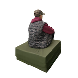 Logeermatras - camping matras - veld matras - opvouwbaar - 80 x 200 x 10 - donker groen