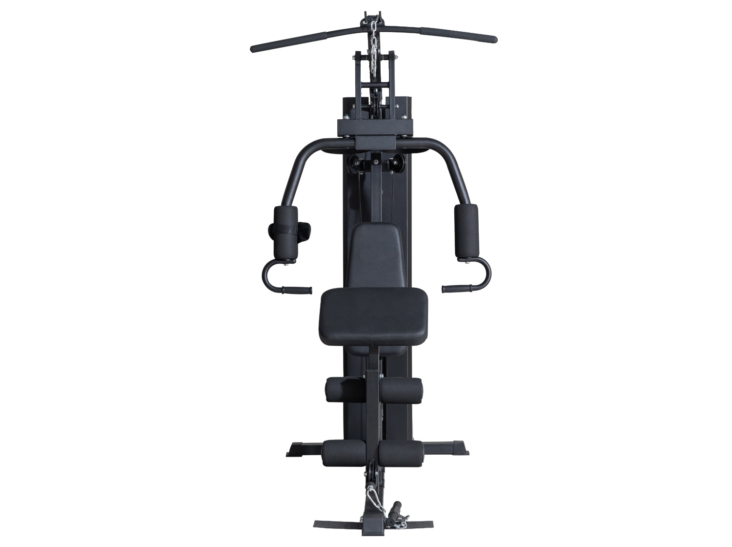 Krachtstation home gym zwart met 70 kg gewichten