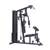 Krachtstation home gym zwart met 70 kg gewichten