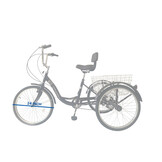 Driewieler fiets - zwart - 7 versnellingen