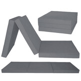 Logeermatras grijs opvouwbaar matras 195x80x15 cm campingmatras
