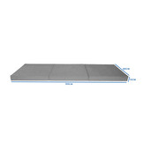 Logeermatras grijs opvouwbaar matras 195x80x15 cm campingmatras