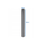 Kachelpijp - rookkanaal - 2mm staal - Ø 120 mm - 100 cm - zwart