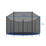 Trampoline net - 305 cm - buitenzijde - geschikt voor 6 palen