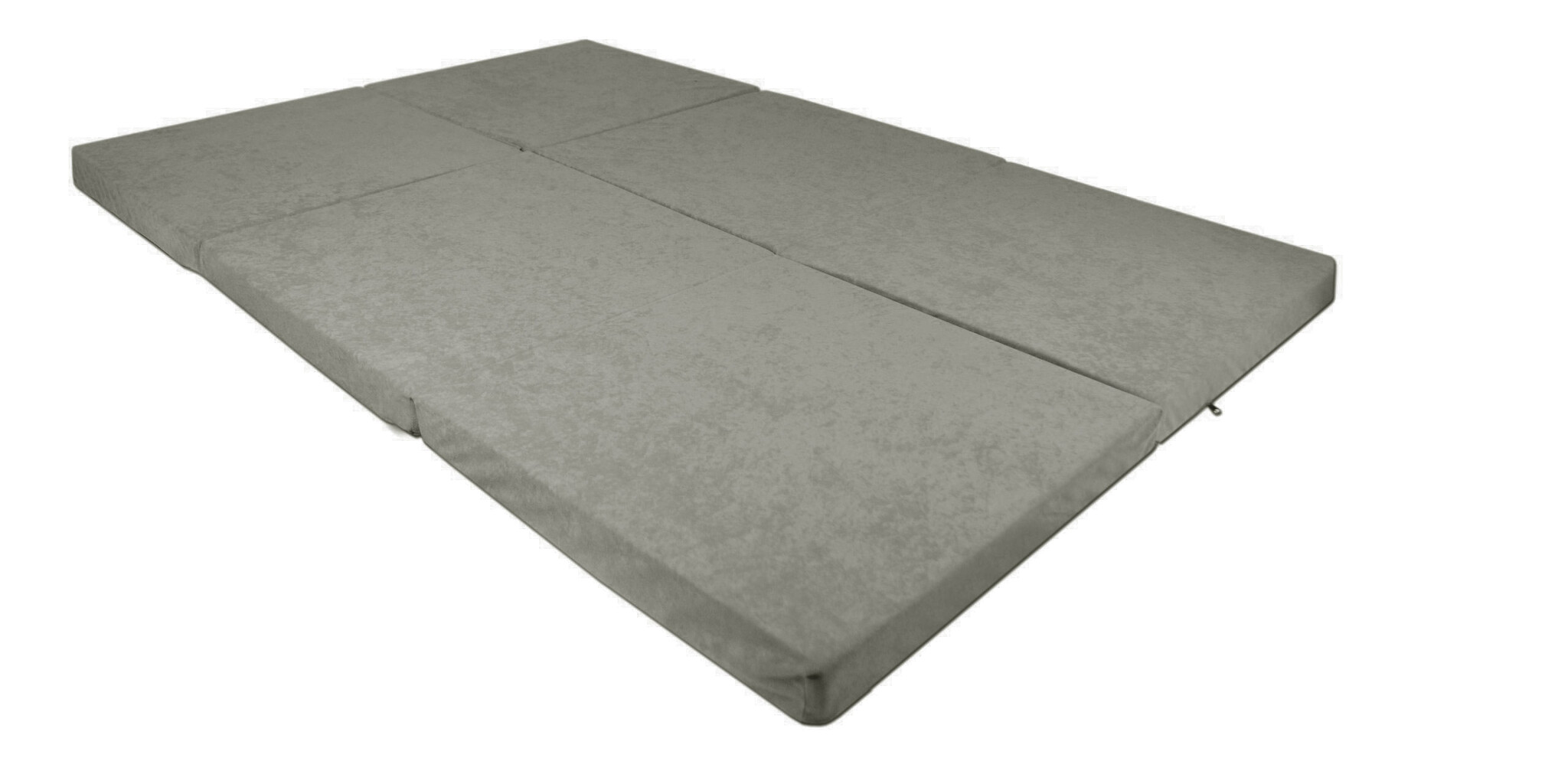 Opvouwbaar 2 persoons matras - wasbare hoes - 195x120x7 cm - grijs