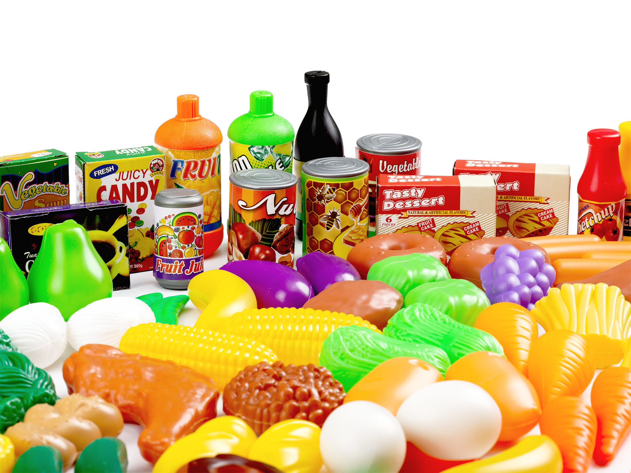 Boodschappen voedsel speelset 120-delig – Winkel accessoires
