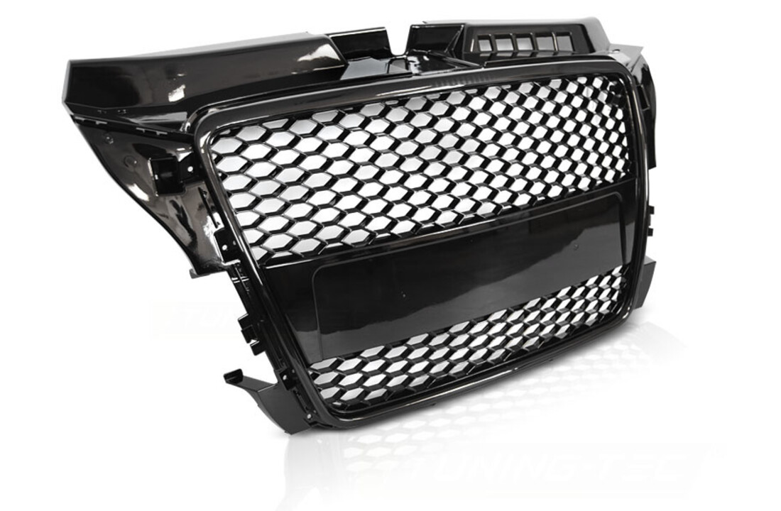 Grill geschikt voor Audi A3 (8P) - 04.08-07.12 - sport - glans zwart