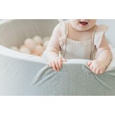 Ballenbak - stevige ballenbad -90 x 40 cm - 200 ballen Ø 7 cm - roze, wit, grijs