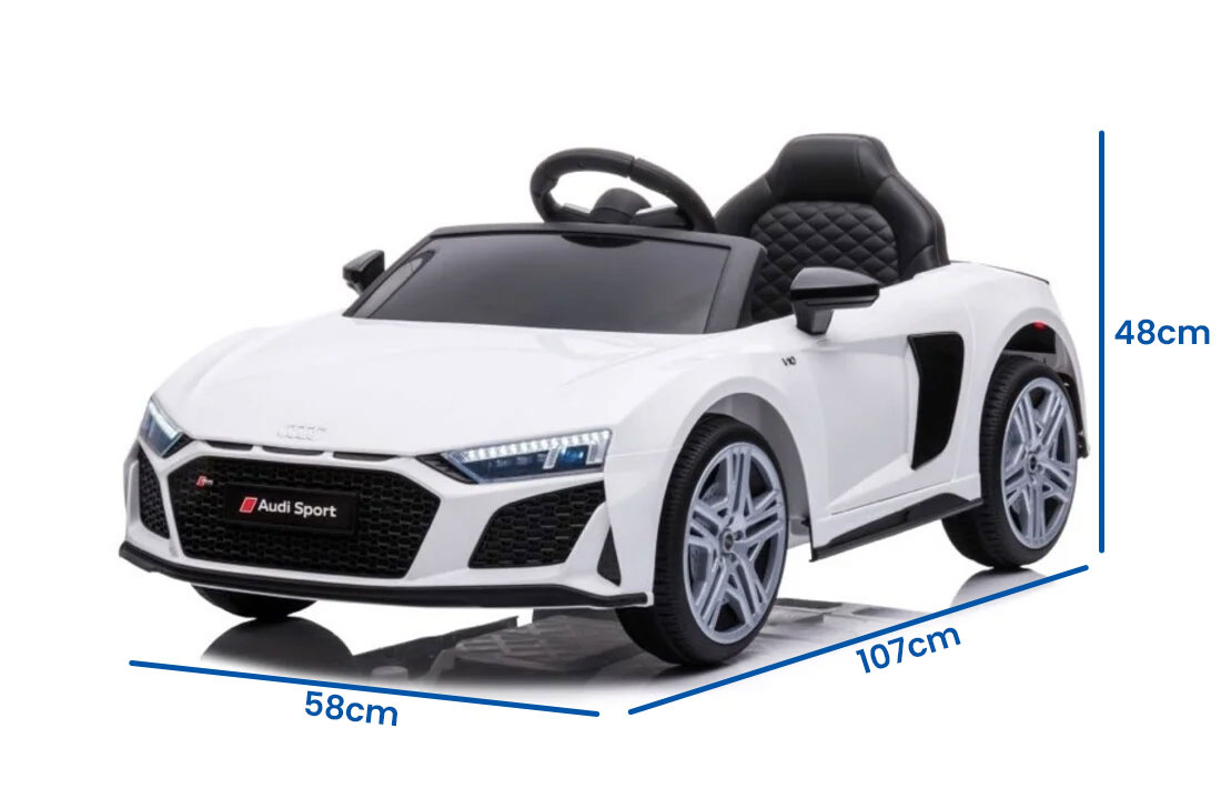 Audi R8 Sport - elektrische kinderauto - accu auto - wit